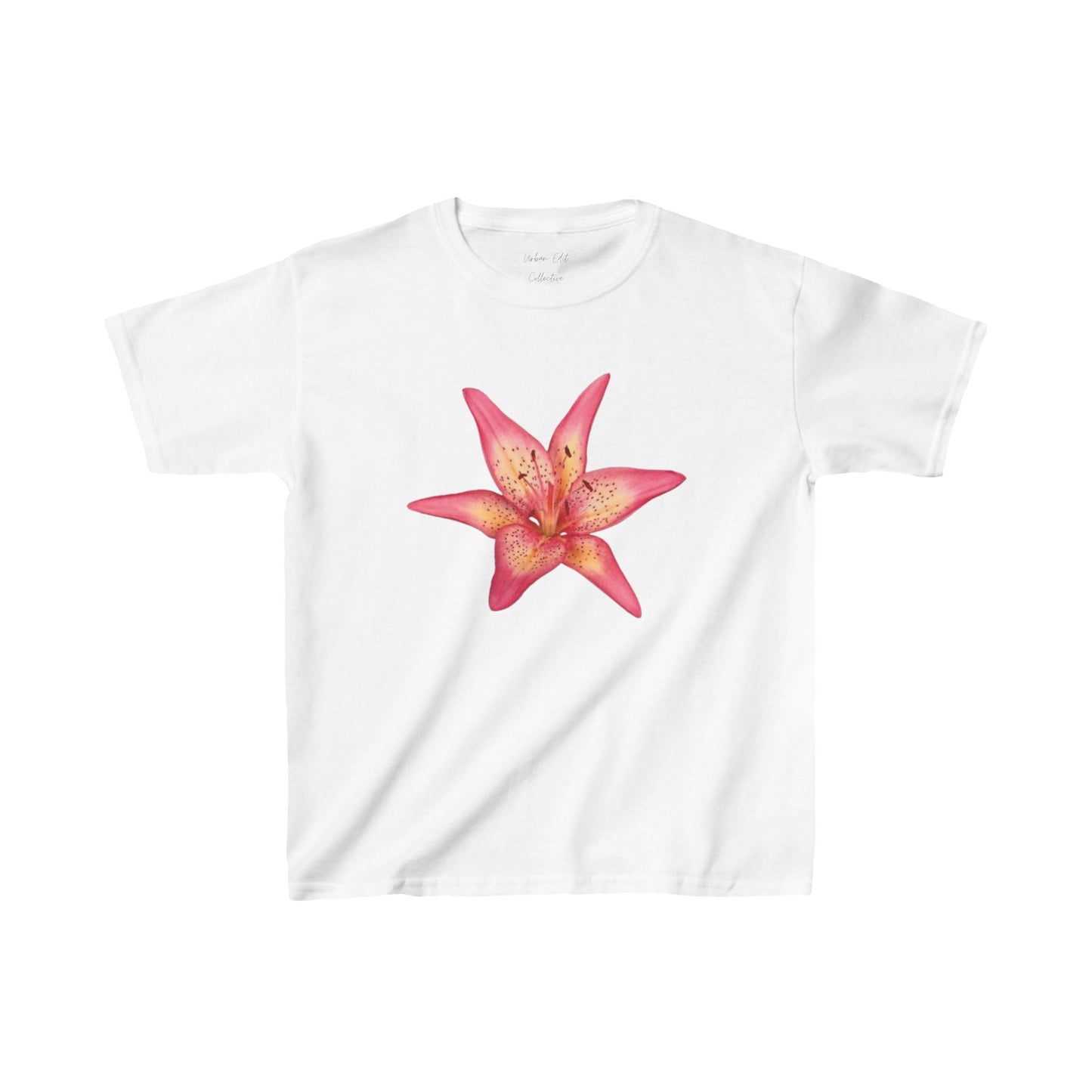 pink/yellow lily baby tee