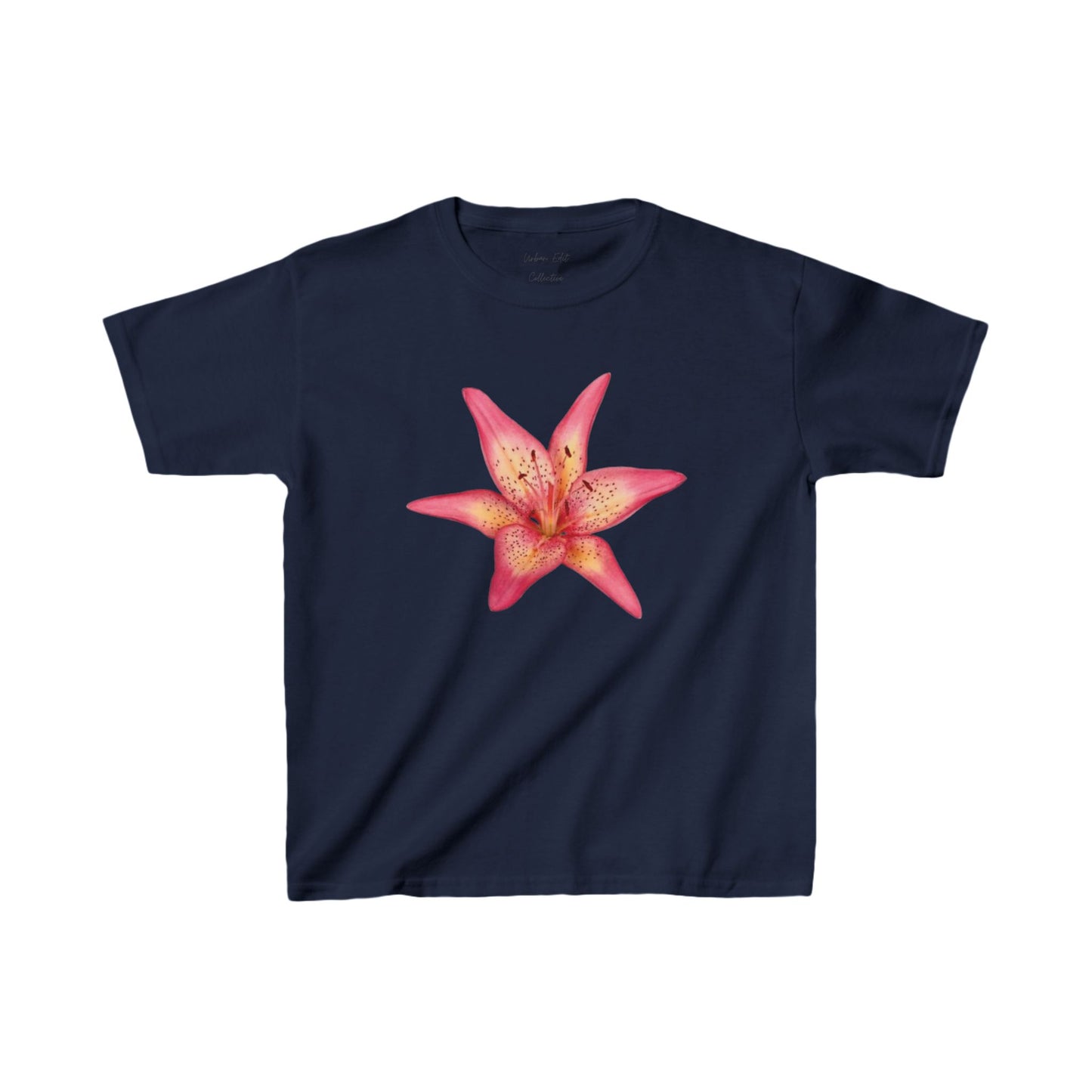 pink/yellow lily baby tee