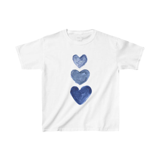 blue hearts baby tee